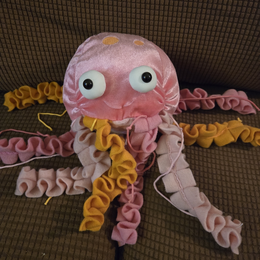 Scentsy Pink and Yellow Plush Jellyfish